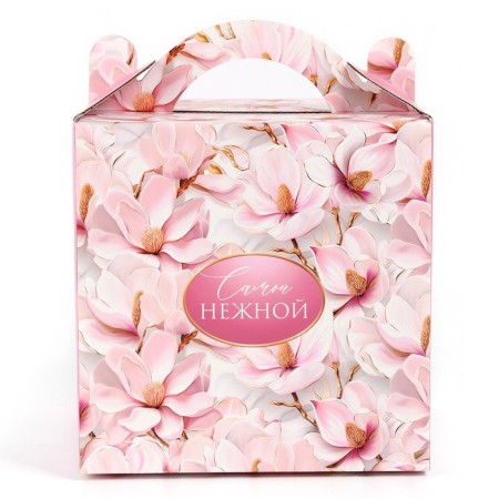 Confectionery box with a window, a chest, "the most tender", 20 x 20 x 20 cm-3