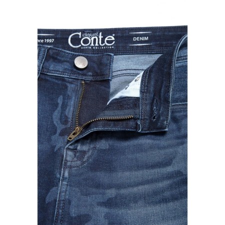 Women's jeans CONTE ELEGANT "Camouflage", size M, dark blue color-5