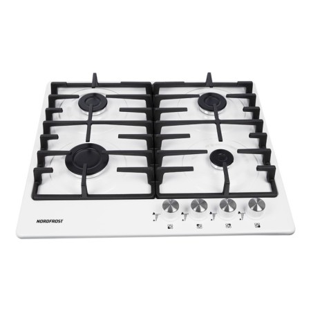 Hon surface Nordfrost HS 6043 W, gas, 4 burners, white-1