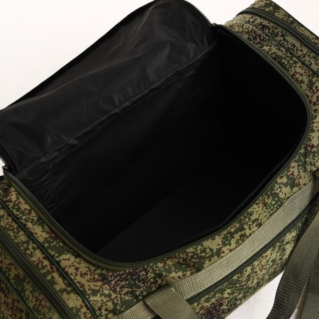 Road bag on lightning, 3 outer pockets, long belt, khaki/camouflage color-2