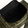 Road bag on lightning, 3 outer pockets, long belt, khaki/camouflage color