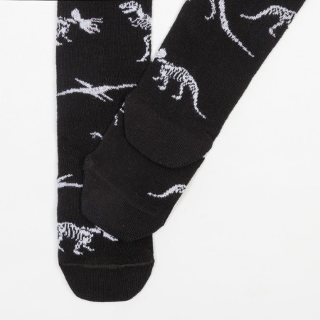 Pantyhose children's kaftan "dinosaurs", 104-110 cm, black-3
