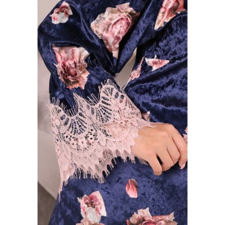 Female dress, size 56, blue, white color-8