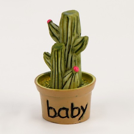 Miniature Puppet "Cactus in a pot", set 2 pcs., Size 1 pc. - 1.7 × 2.5 × 1.7 cm