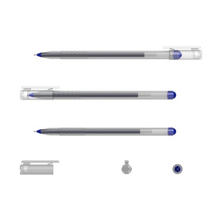 Gel pen Erichkrause G-RUND, node 0.5 mm, blue ink, letter line length 1000 meters-1