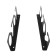 Holder for safe storage of fishing rods, wall-flowing, black