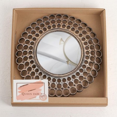 Wall mirror “vintage”, D mirror surface 13 cm, color “aged gold”-4