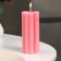 Candle-cylinder "four-leafer", 4.5x10.5 cm, pink, 6 hours