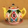 Set of Tea Rishtan Ceramics "Atlas No. 3", 9 items (kettle 0.8l, Piala 0.2l)