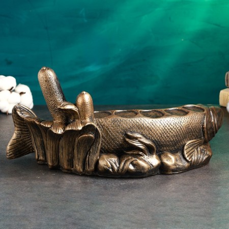 Standing for a bottle "Fish pike" 46x26x22cm, bronze-3