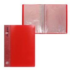 Folder with 20 A4 inserts, 600 μm, Calligrata, 15 mm, red