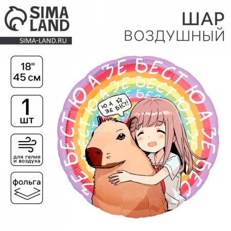 Foil ball 18 "Ainime Capybara", circle