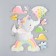 EVA sticker "Elephant on the rainbow" 41x31.5 cm
