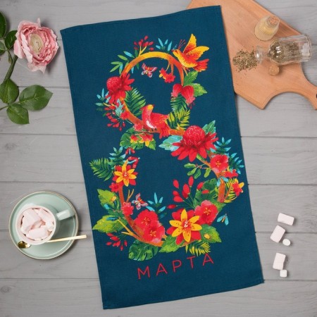 Kitchen towel "March 8" 35x60 cm