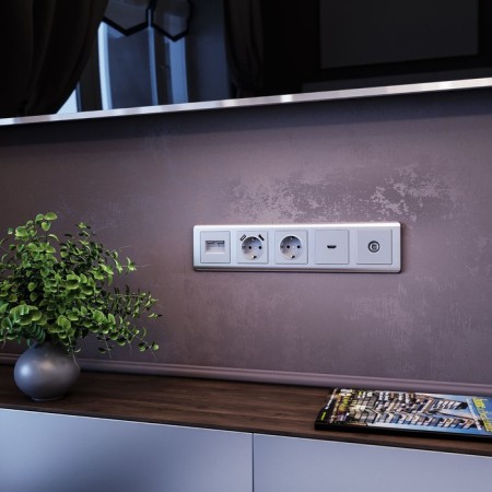 Frame W0052106, 5 STREAM sockets, silver-1
