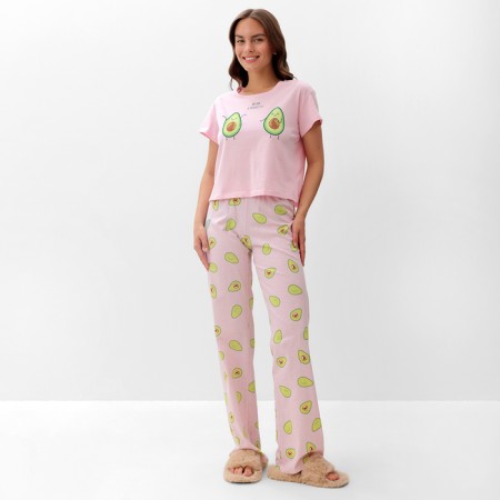 Pajamas female (T -shirt and trousers) KAFTAN AVOCADO p. 44-46, pink