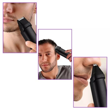 Kitfort Kit-3140-3 hair trimmer, for beard/mustache/nose/ears, from battery, black and blue-1