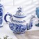 Teapot "Sparrow", 26 x 21 cm, gzhel