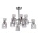 Ceiling EVOLUCE lamp. Sle1045-102-08. Vento. 8x40 watts, E14, 71x71x44 cm, chromium color