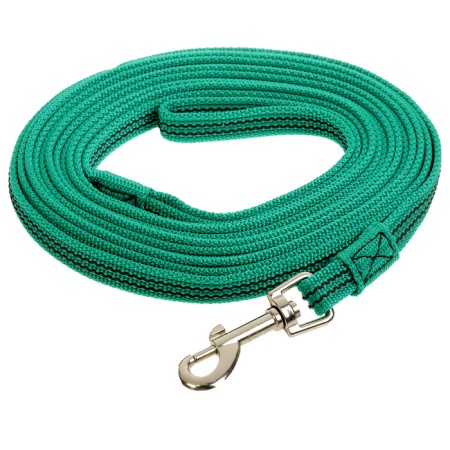 Kaponnoye zonik leash with latex thread, 5m x 1.5 cm, green