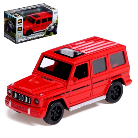 Metal machine "SUV", light, sound, doors, hood, inertia, color of mixes open