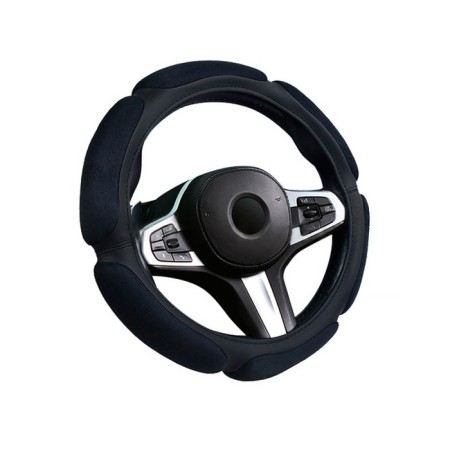 Carfashion sponge steering wheel, size m, black color