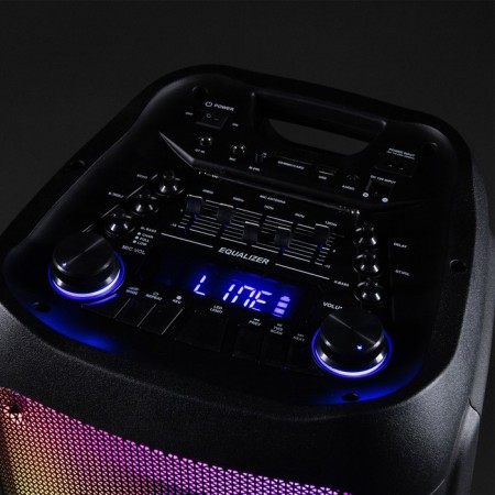 Portable karaoke system Eltronic Fire Box 1000, 100 W, AUX, USB, BT, 7000 mAh, black-12