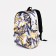 School backpack of textiles on lightning, 3 pockets, yellow/gray color