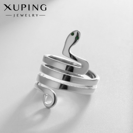 Ring Xuping Snake of Temptation, white color in silver, size 19