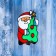 Santa Claus with a Christmas tree 9x14 cm