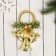 New Year's decoration "Three bells with a flower on the ring" 10x14.5 cm, gold