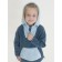 Jacket for girls, height 104 cm, dark gray color