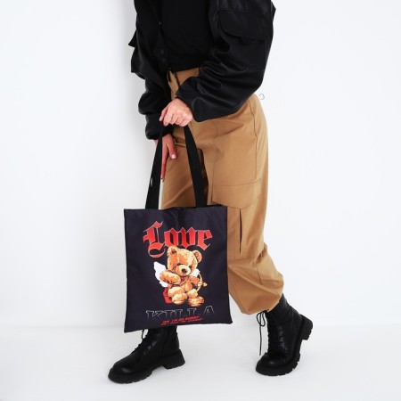 Bag Schoper "Bear Angel" 35 x 0.5 x 40, department without lightning, without lining, black-4