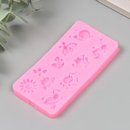 Mold Silicon "Bugs" 10 items 0.8x5.5x11 cm-1