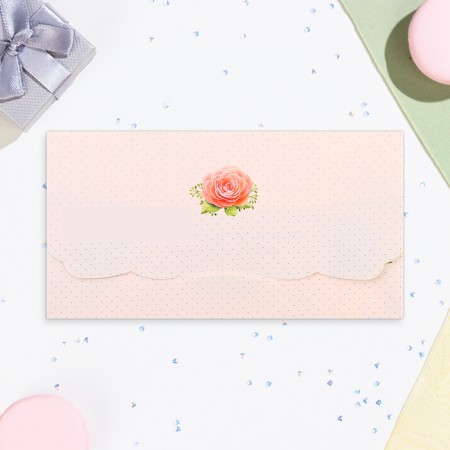 Money envelope "Happy Birthday!" flowers, 18.5 x 8.5 cm-2