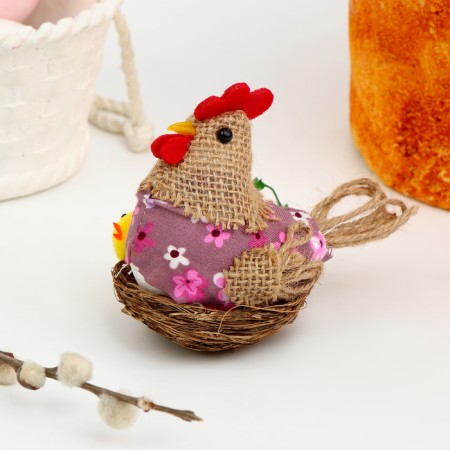 Easter decor "Chicken with chicken" 9 × 9 × 9 cm-1