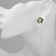 Emall earrings "abstraction" rhombus, white color in silver