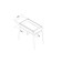 Marbage "Classic 600" 84.6 x 38 x 60.7 cm, 2 mm, folding legs, lateral shelf