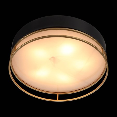 Ceiling lamp ST LUCE. SL1127.432.05. Chodo. 5x40 watts, E27, 60x60x18 cm, black color, matte gold-6