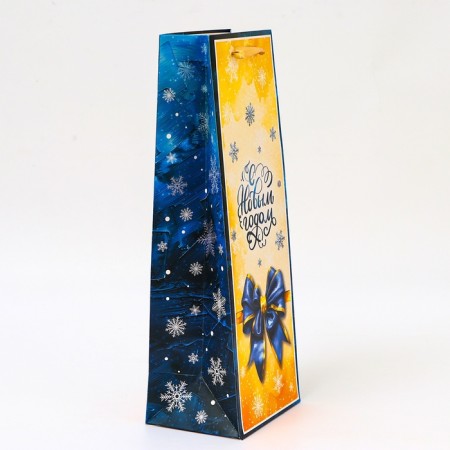 New Year. New Year's gift package for the bottle "Bant", 13 x 36 x 10 cm.-1