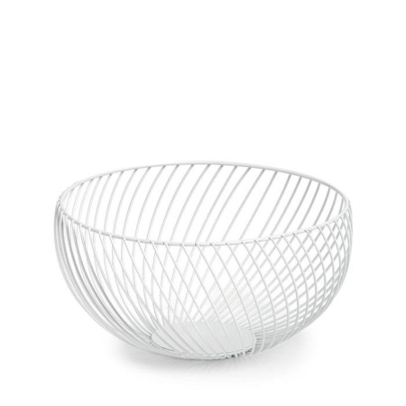 Vase for fruits, metal, white, 26.5 × 13.5 cm-1