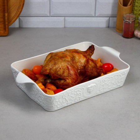 Veronica baking form, 3 l, white, porcelain, Iran-1