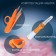 A set of sewing tools, 3 objects, orange color