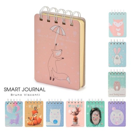 Notepad A7, 108 sheets in the line on the crest, Smart Journal, hard cover, tinted block 80 g/m2, mix