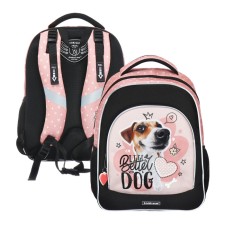 School backpack Erich Krause Ergoline 15l, 39 x 28 x 14 cm, ergonomic back, Jack russell 60096