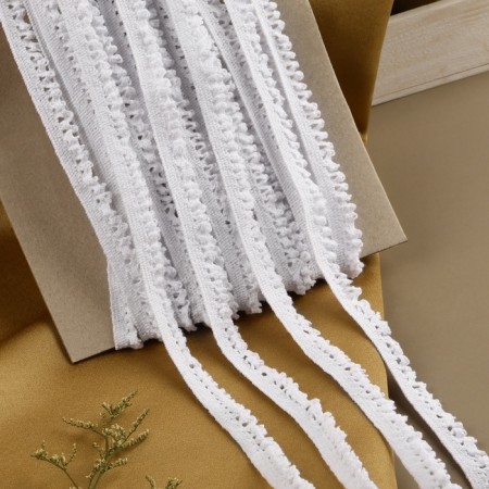 Britting tied elastic, 10 mm × 9.1 m ± 0.5 m, white color