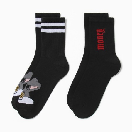 A set of men's socks "Money" 2 pairs, size 41-44 (27-29 cm)-1