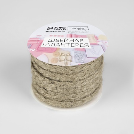 Weekes decorative canvas "Kosichka", 6 mm, 9 ± 0.5 m, beige color-2