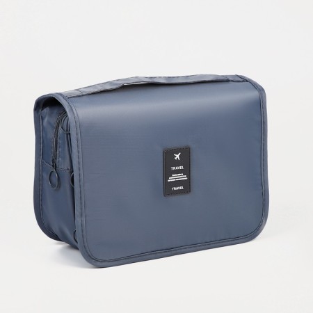 Velcro cosmetic bag, with hook, gray color