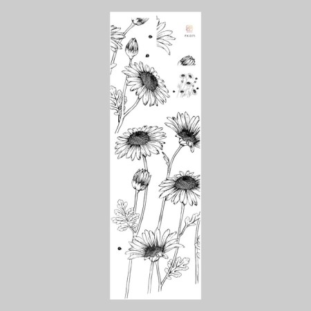 Stick plastic interior black "chamomile" 90x30 cm-1